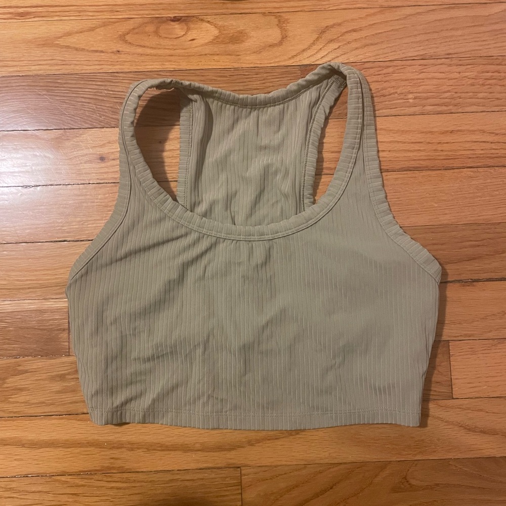 Target Beige Ribbed Tank Top